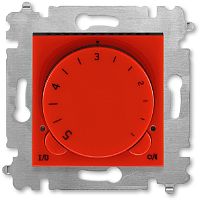 Терморегулятор механический с датчиком без рамки ABB EPJ Levit 0С +45С красный/дымчатый черный картинка